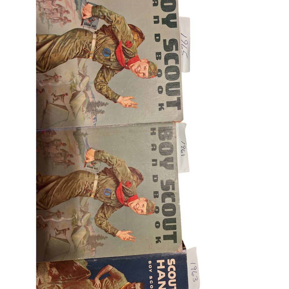 Bundle of antique 2 Boy Scout handbook  and 1 Scott master's